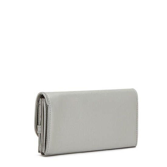 Portefeuilles Kipling Money Land Metallic Snap Argent | FR 1430BE
